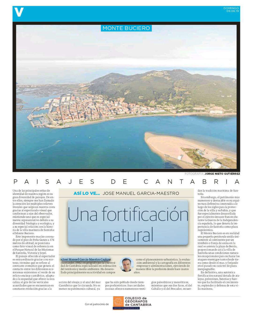PDF del artículo publicado por el Diario Montañés el 09 de junio de 2019 y escrito por José Manuel García-Maestro