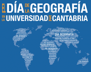 Cartel del Día de la Geografía en Cantabria 2013