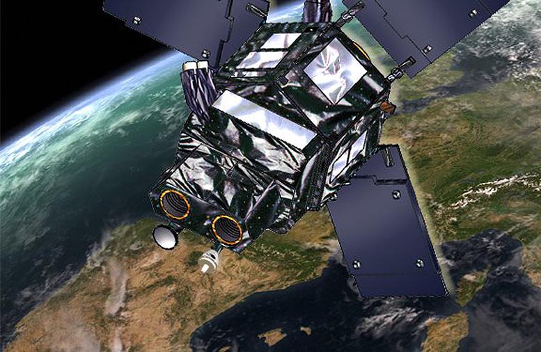 El satélite Ingenio: Imagen de un satélite en órbita sobre España. / Airbus Defence & Space